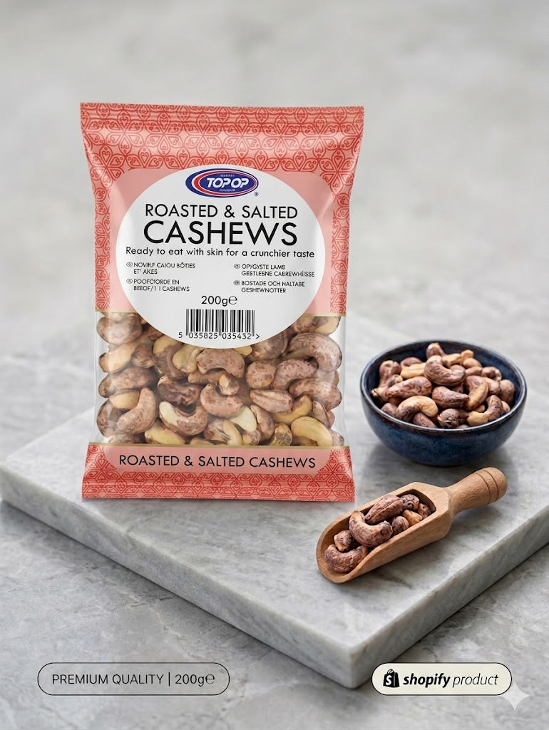 Top Op Roasted & Salted Cashews - 200g