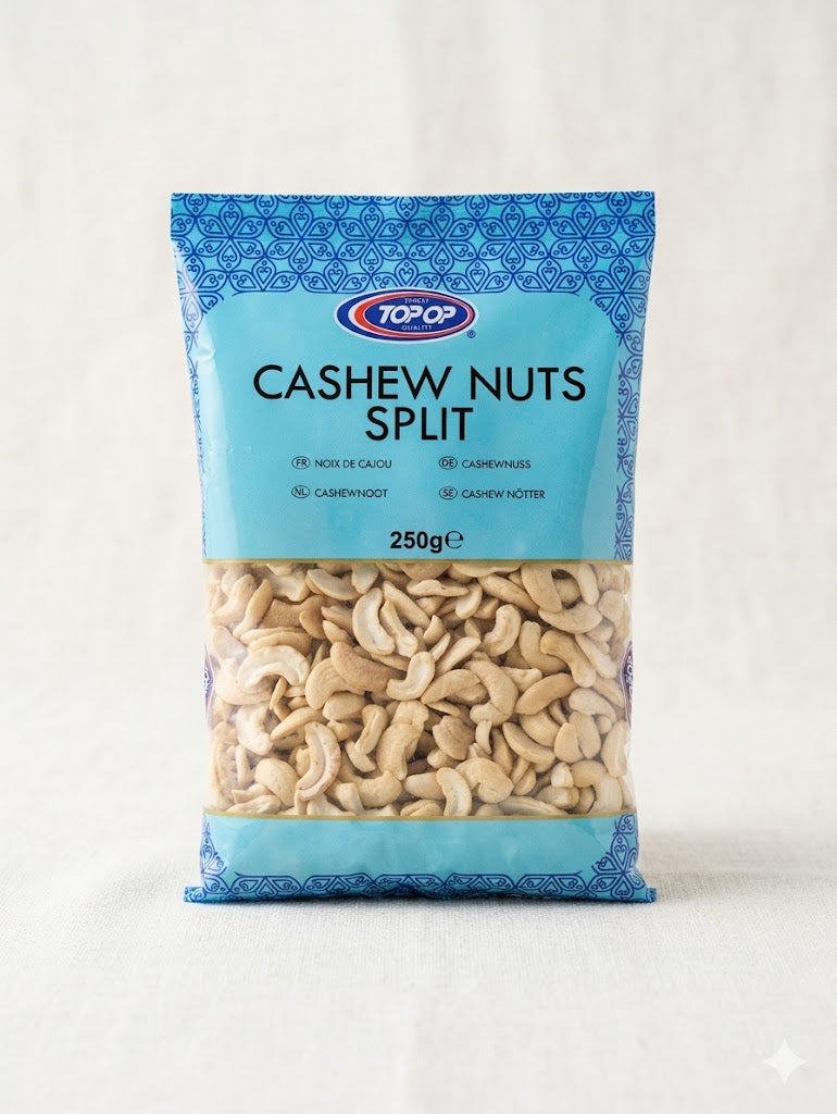 Top Op Premium Cashew Nuts Split - 250g